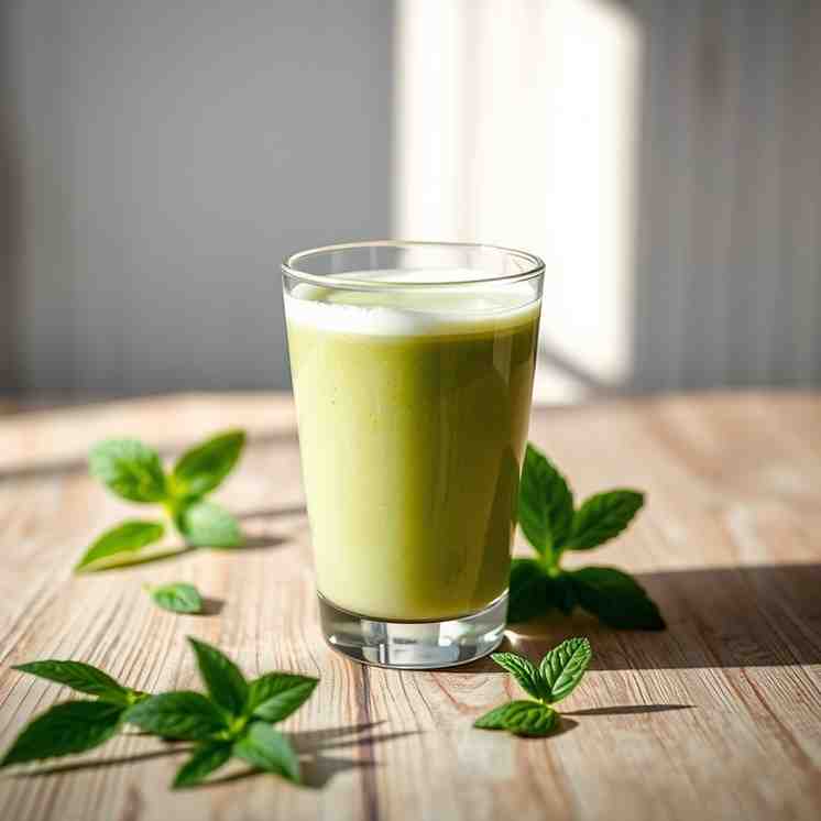 Healthy Diet - Green Tea Mint Smoothie